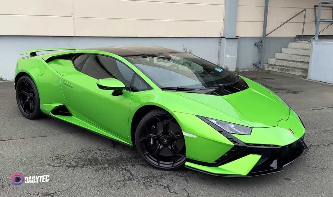 خودرو lamborghini huracan سبز فسفری